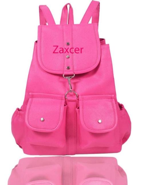 Casual Purse Fashion School Leather Backpack Shoulder Bag Mini Backpack for Women & Girls (Pink)   .