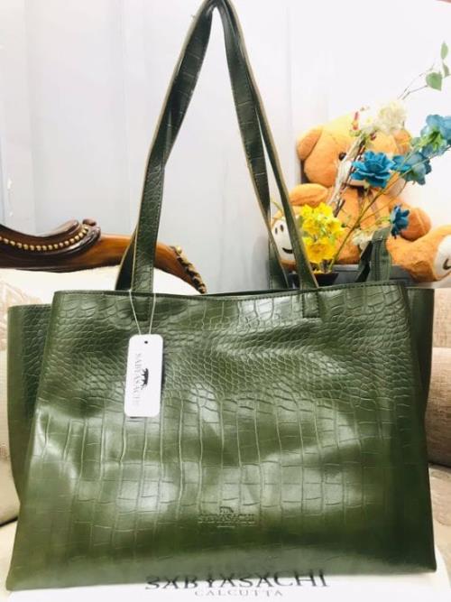  SABYASACHI NEW CROCODILE LEATHER TRAVELLING TOTE.