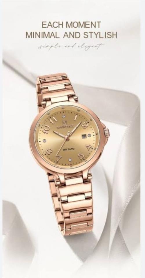 Original Naviforce Ladies Watch – 10AA Quality with Japan Movement & Brand Box 
