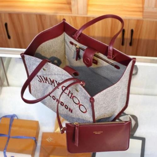  JIMMY CHOO VARENNE CANVAS EDITION EMBROIDERY LOGO.