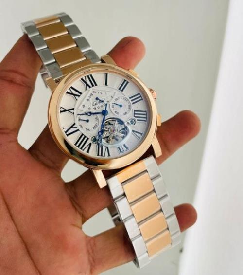 Inspired by Cartier Automatic Watch | Premium Quality Latest Model for Gents | Chronograph Working, 