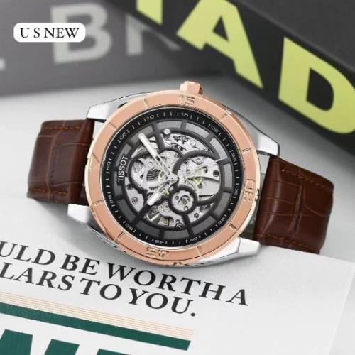 TISSOT Inspired Men's Premium Watch | 7A Original Model | Stylish Metal Strap | 12-Hour Dial, Round 