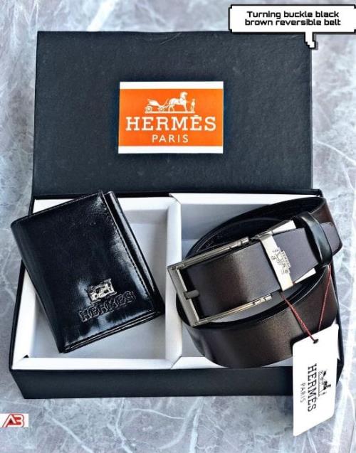 HERMES Belt wallet combo (with brand box) .