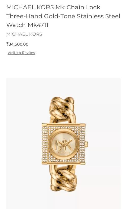  Inspired by Michael Kors Lennox Crystals Ladies Bradshaw Watch | Full Gold | 7AA Premium Collection