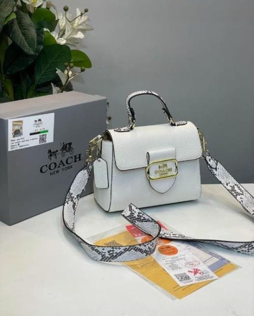  Inspired by Coach Morgan Top Handle Bag | High-Quality Leather | Includes Coach Box, Dust Bag & Bil