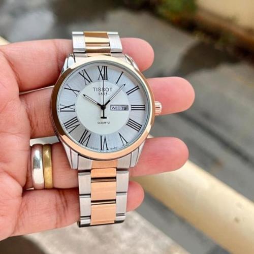 inspired by Tissot Carson Men's Watch - 7AA Premium Collection, 43mm Dial, Day/Date, Roman Numerals,