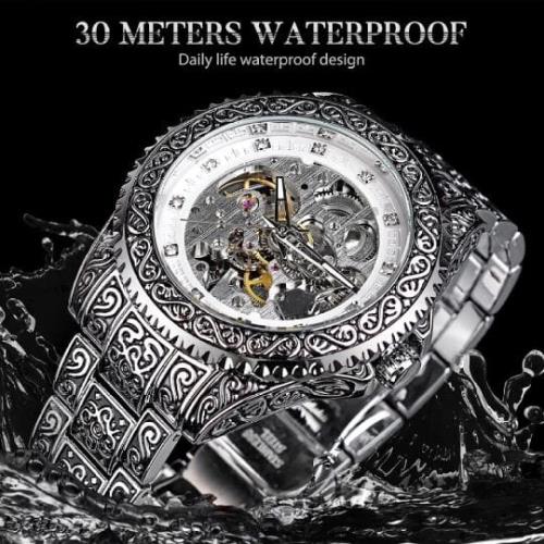 inspired by Vintage Silver Edition Forsining Automatic Watch - 10A Quality Japan Movement with Brand