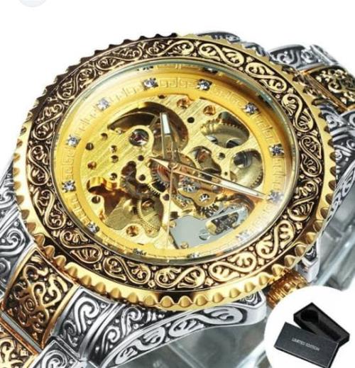 inspired by Vintage Gold Edition Forsining Automatic Watch - 10A Quality Japan Movement with Brand B