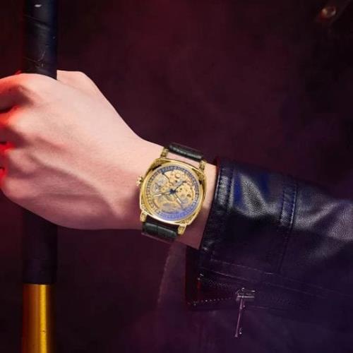 inspired by Forsining Gold X Black Edition Automatic Watch - High-Quality 10A Japan Movement with Br
