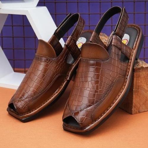 Premium Quality Punjabi Peshawari Sandals for Men – Direct from Manufacturer | Faux Leather Upper | 