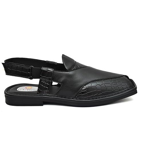 Premium Quality Punjabi Peshawari Sandals for Men – Direct from Manufacturer | Faux Leather Upper | 