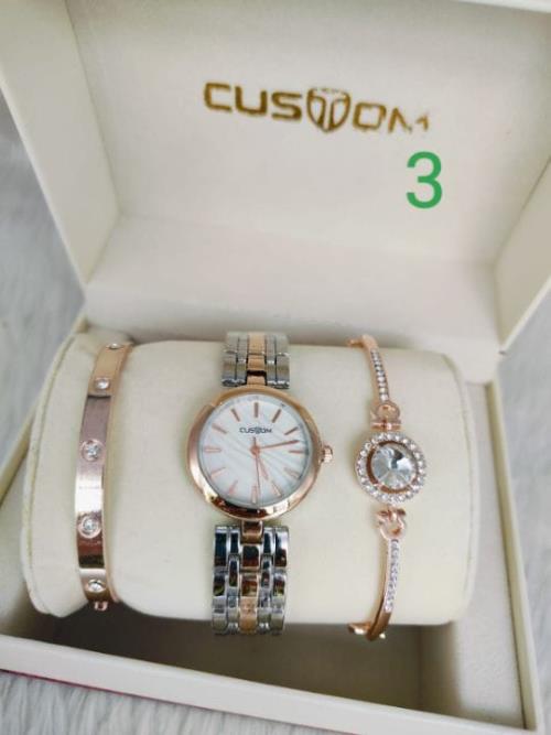 Original Custom Bracelet Set: 2 Bracelets + 1 Watch with Brand Box.