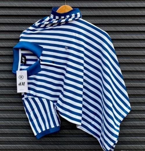  H&M Inspired Imported Knitting T-Shirt | Heavy Quality | Stylish Summer Wear with Front Patta & Tic