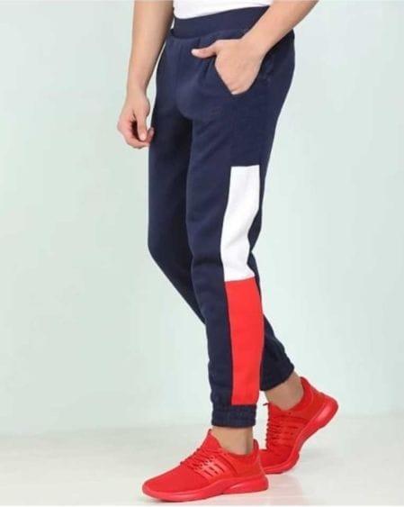 Mens Navy Blue Cotton Track.