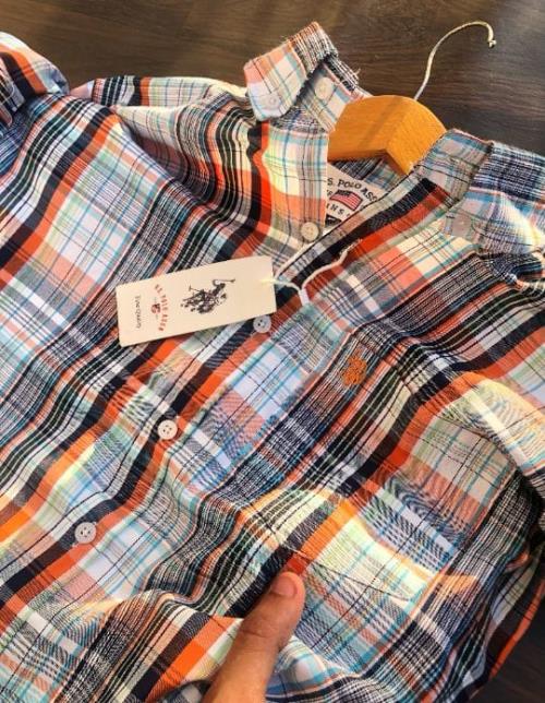 U.S. Polo Assn. Men's Party Wear Check Shirt – Premium Oxford Paper Cotton Fabric – Classic Fit with