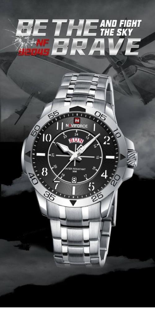 Original Naviforce Day Date Working 7A Quality Men's Watch - Japanese Movement, Complete with Brand 