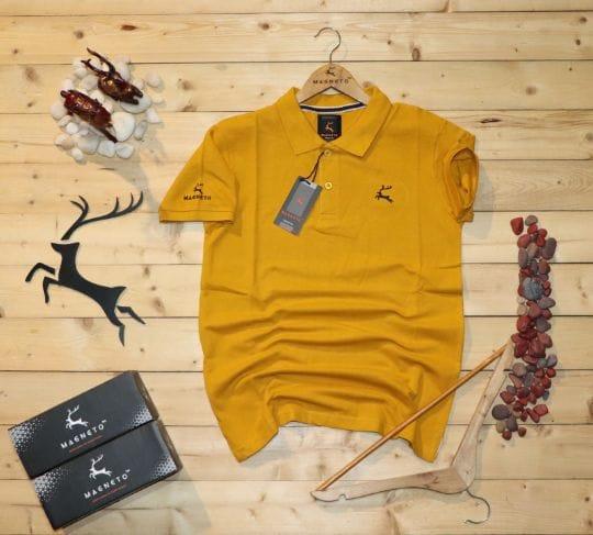 Men's  Polo T - Shirt With Netfoldings Used For Both Sleeve And Front Panel...