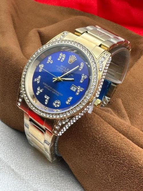 inspired by ROLEX WITH ARABIC DIAMOND FONTS PREMIUM MEN'S WATCH.