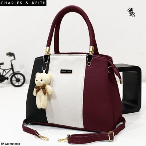 CHARLES & KEITH 3 Compartment Shoulder Handbag.