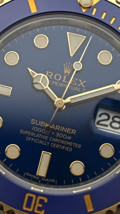 Inspired by Rolex Submariner Men's Watch | Meticulously Designed | Steel & Gold Bracelet | 41mm Dial