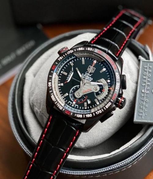Tag Heuer Men's Premium Collection Calibre 36 Carrera Watch | 43mm Dial Size .