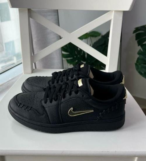 Inspired by Nike Air Jordan 1 Low 'Method of Make' Black Metallic Gold – Premium Quality – With OG B