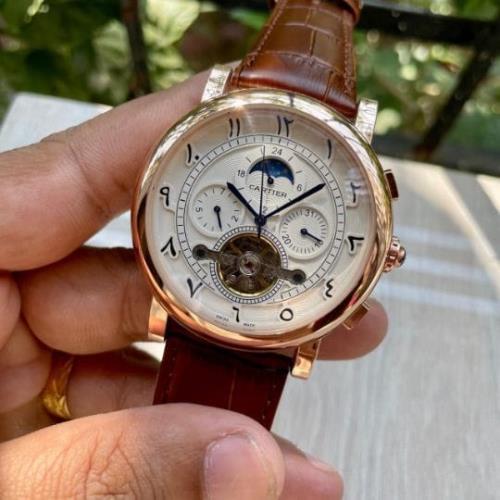  Cartier Arabic Figures & Tourbillon Back Open Automatic .