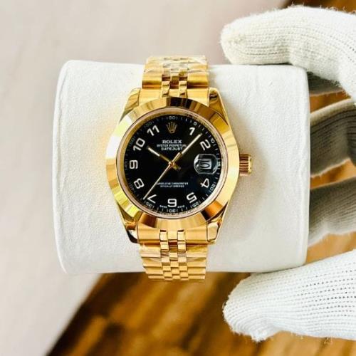 inspired by ROLEX BEST HIGH PREMIUM QUALITY AUTOMATIC MACHINE HIGH QUALITY FULL GOLD METAL BELT BLAC