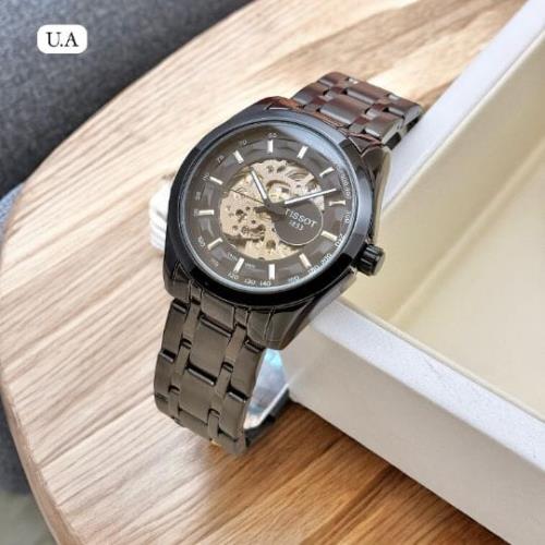 Luxury Automatic Skeleton Watch – Inspired by Tissot | Dual-Tone Rose Gold & Silver Stainless Steel 