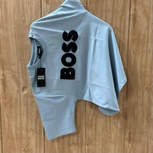 Oversized Drop Shoulder T-Shirt – Inspired by Hugo Boss | Premium Cotton Blend | Metallic Embroidere