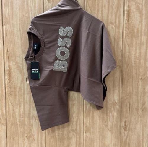 Oversized Drop Shoulder T-Shirt – Inspired by Hugo Boss | Premium Cotton Blend | Metallic Embroidere