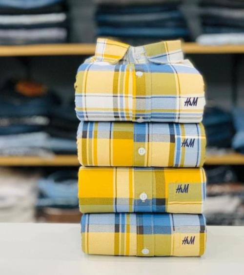 Men's Trendy Casual Check Shirt Inspired by H&M Style – Cotton Rich Fabric, Full Sleeve, Smart Fit –