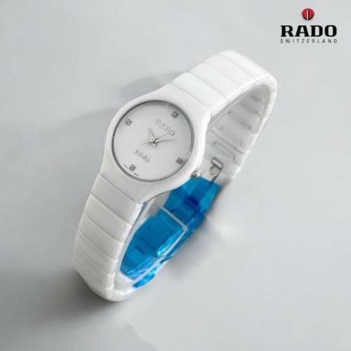 inspired by  Rado Ladies' White Ceramic Bracelet Watch - True Jubilé with Diamonds.