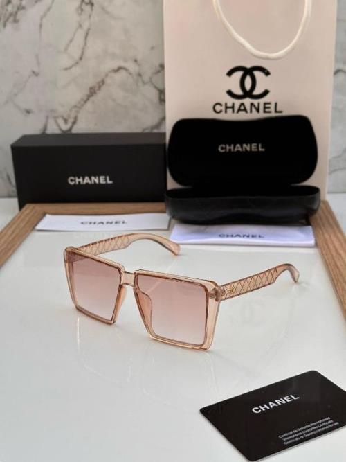 Inspired Chanel Oversized Square Gradient Sunglasses – Green & Pink Frame for Women, Luxury Designer