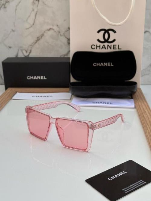 Inspired Chanel Oversized Square Gradient Sunglasses – Green & Pink Frame for Women, Luxury Designer