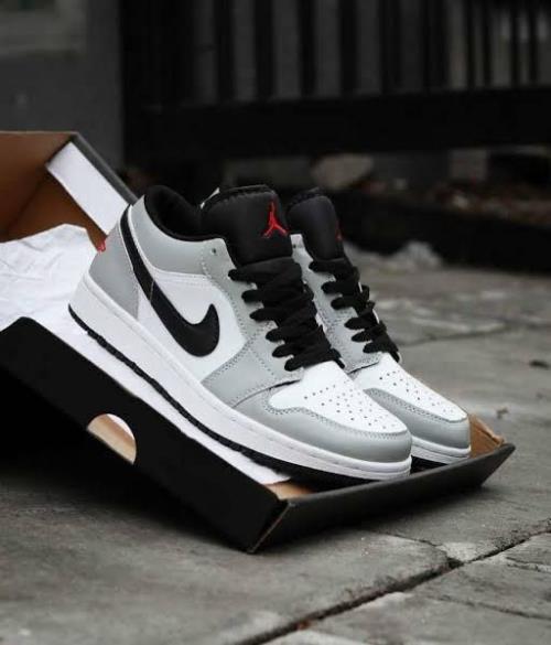 inspired by  JORDAN RETRO 1 SMOKE GREY LOW RISE PREMIUM SHOES SHOES FOR MEN  .