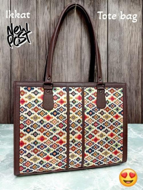 Inspired by IKKAT – Stylish Big Tote Bag for Women, Lightweight & Spacious, Fits Laptop, Made in Ind