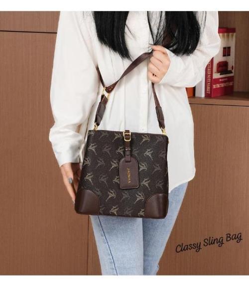 Inspired by Designer Style – Imported Broad Belt Sling Bag for Women, Classy & Compact, PU Vegan Lea