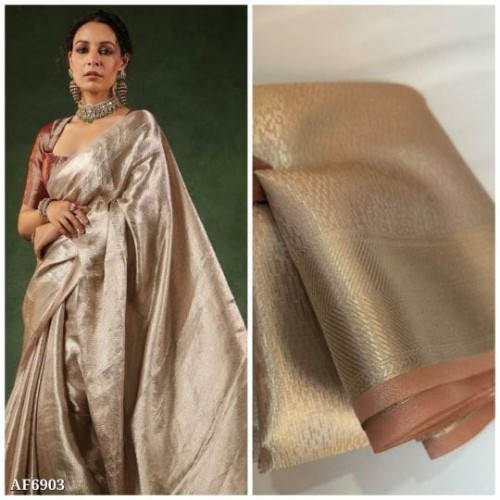  Banarasi Zari Tanchui Saree for Women – Premium Quality Traditional Silk Saree with All-Over Tanchu