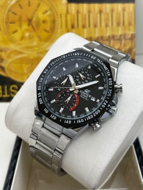 CASIO EDIFICE HIGH END QUERTZ OPERATED MACHINERY WATCH FOR MEN  .