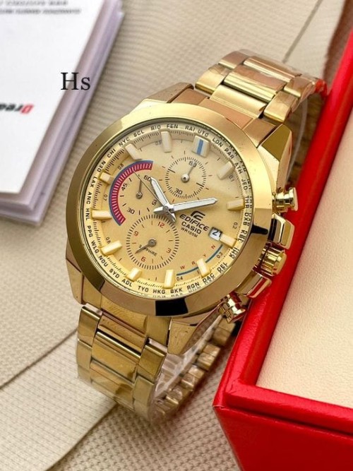 : EDIFICE CASIO ALL CHRONOGRAPH WORKING PREMIUM METAL WATCH FOR MEN.