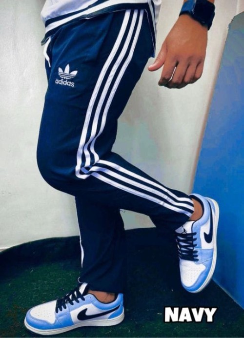 Inspired by Adidas Track Pants for Men – 3 Patti Design, NS Fabric, Zipper Pockets on Both Sides, Pr