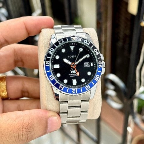 Inspired by Fossil Men's Blue GMT Batman Edition Quartz Watch – 44mm Dial – Stylish Dual Timezone De