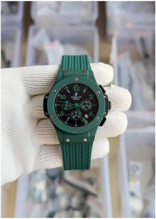  Luxury Men’s Chronograph Watch – Hublot-Inspired Full-Function Timepiece with Working Sub-Dials & D
