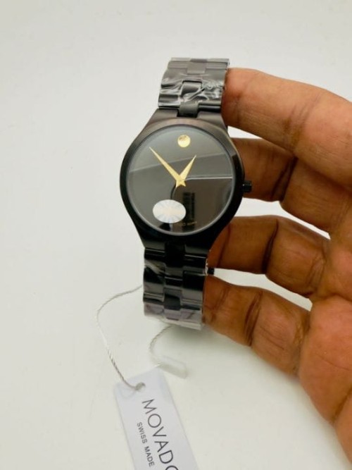  Premium MOVADO Analog Watch for Men | Slim Japanese Quartz Movement | Luxury Battery-Operated Desig