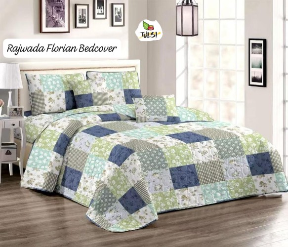 Rajwada Florian Premium Double Bed Reversible Quilted Bedcover .